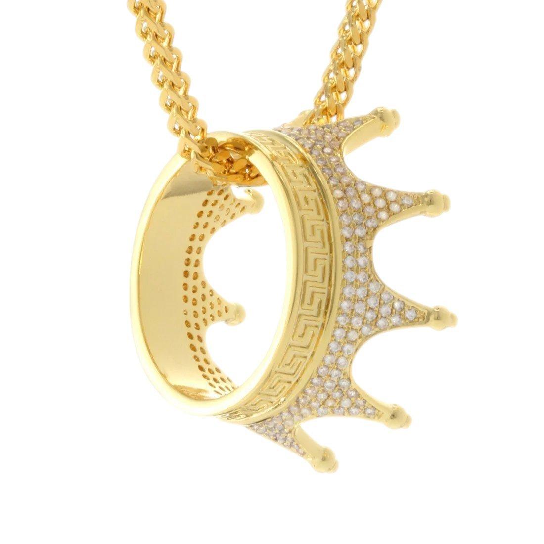 King Ice Crown Necklace - GOLD